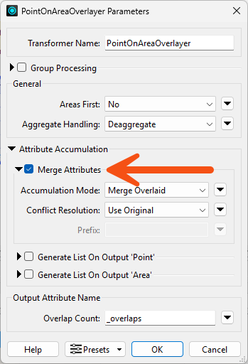 Merge Attributes, don't generate lists